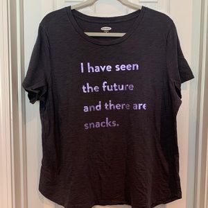 Slub knit graphic tee